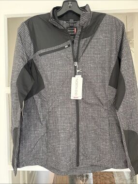North End Women's Gray Grid Utility Jacket | Brand New | Size small